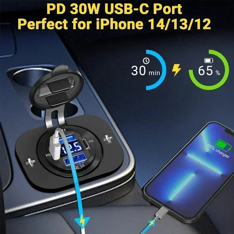 Cargador Rápido DriveNova 117W USB-C + USB