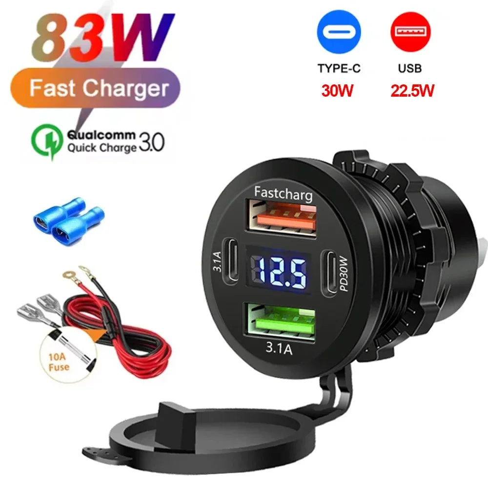 Cargador Rápido DriveNova 117W USB-C + USB